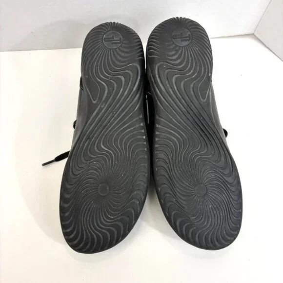 Birkenstock Footprints Leather Lace Up Walking Shoes Womens 8 39 Black Sneakers - Picture 5 of 12